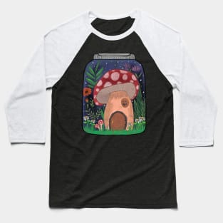 Tiny mushroom house in a terrarium jar Baseball T-Shirt